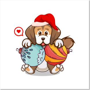 Dog Christmas balls - Ornaments Xmas decoration Posters and Art